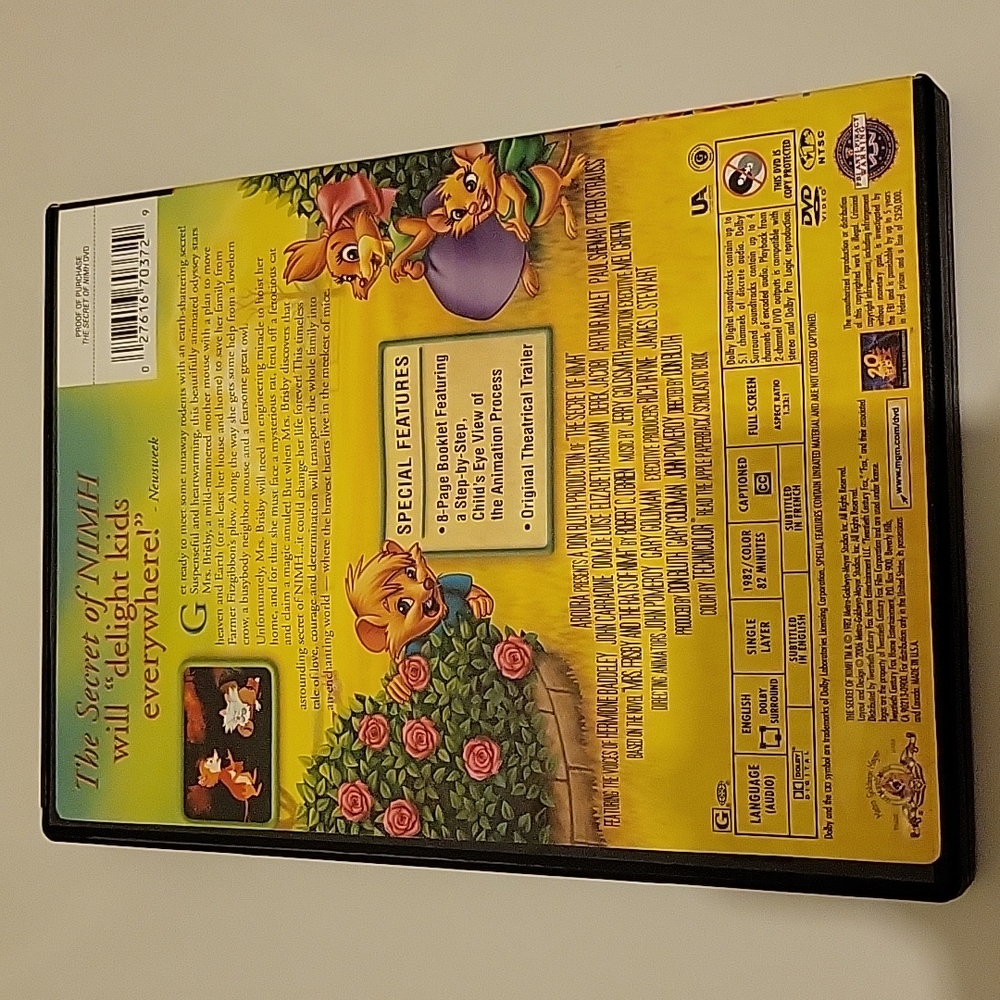 The Secret Of Nimh DVD - Picture 2 of 3
